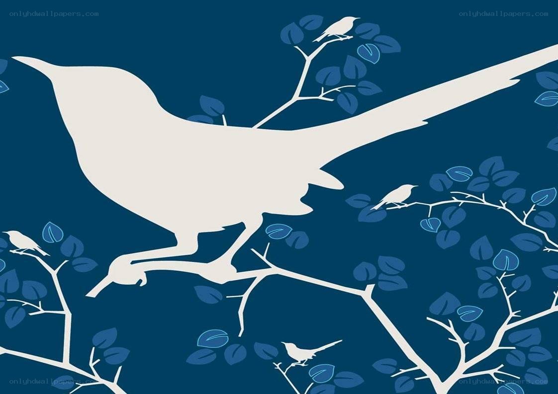 Birds on a branch illustration