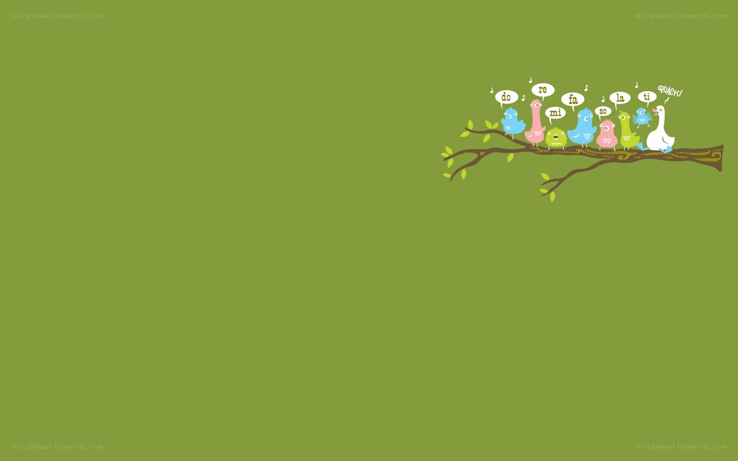 birds on a branch wallpaper