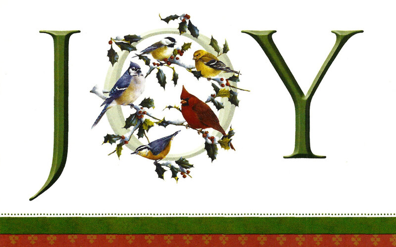 Birds on Holly Branch