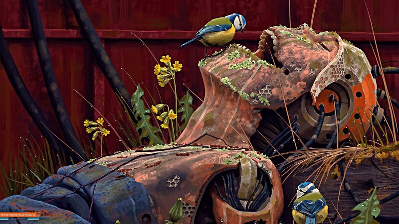 Birds on Robot Parts