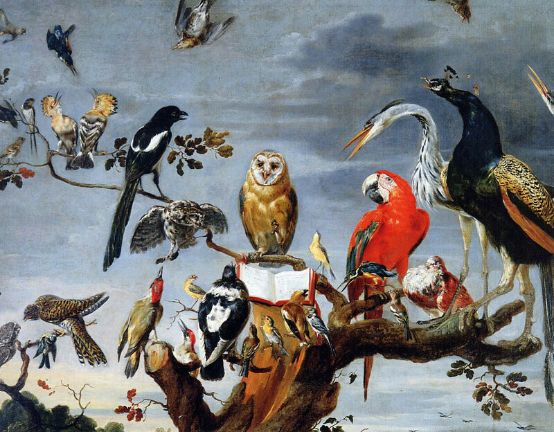 Birds on Tree Branch — Brown