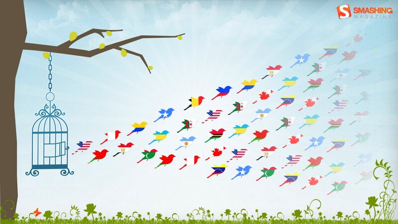 Birds with Flags