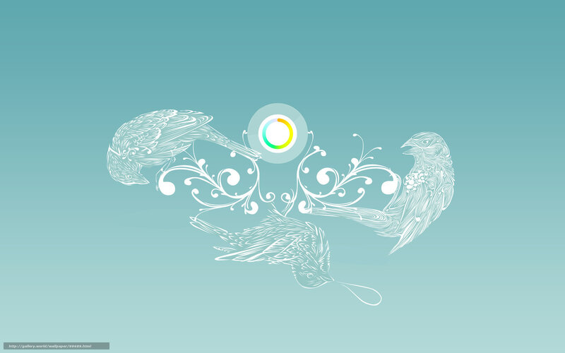 Birds with floral design
