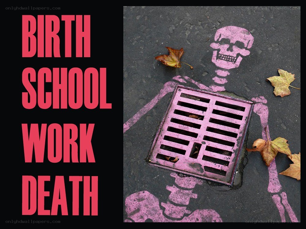 birth school work death
