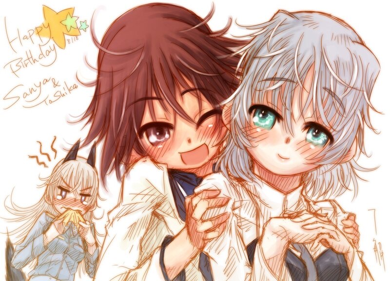 Birthday art of anime characters