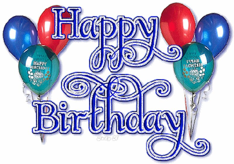 Birthday Balloons and Text