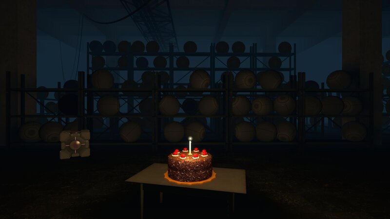 Birthday Cake on Table — Brown, Dark