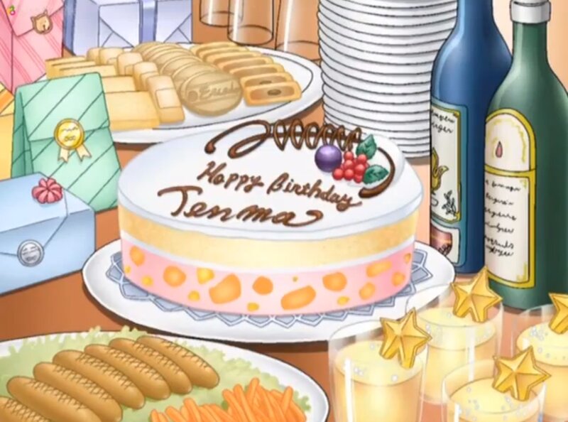 Birthday Cake on Table — White