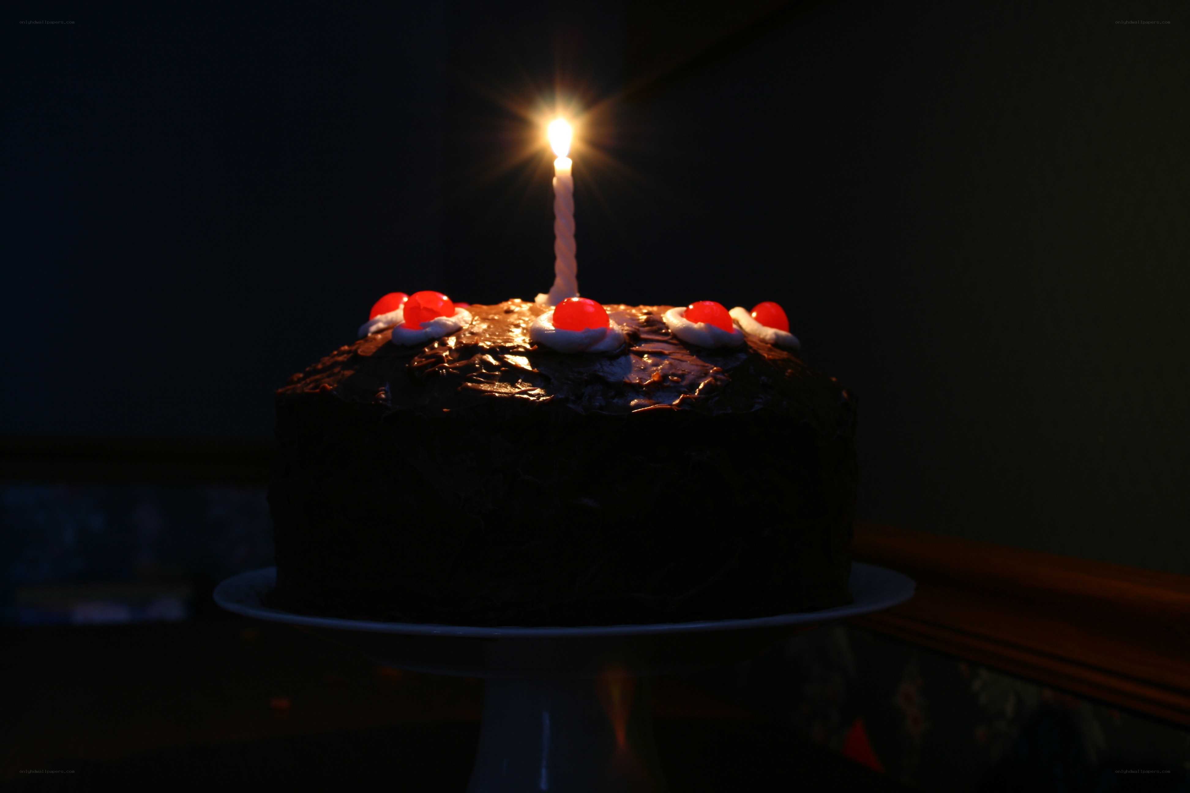 birthday cake with candle