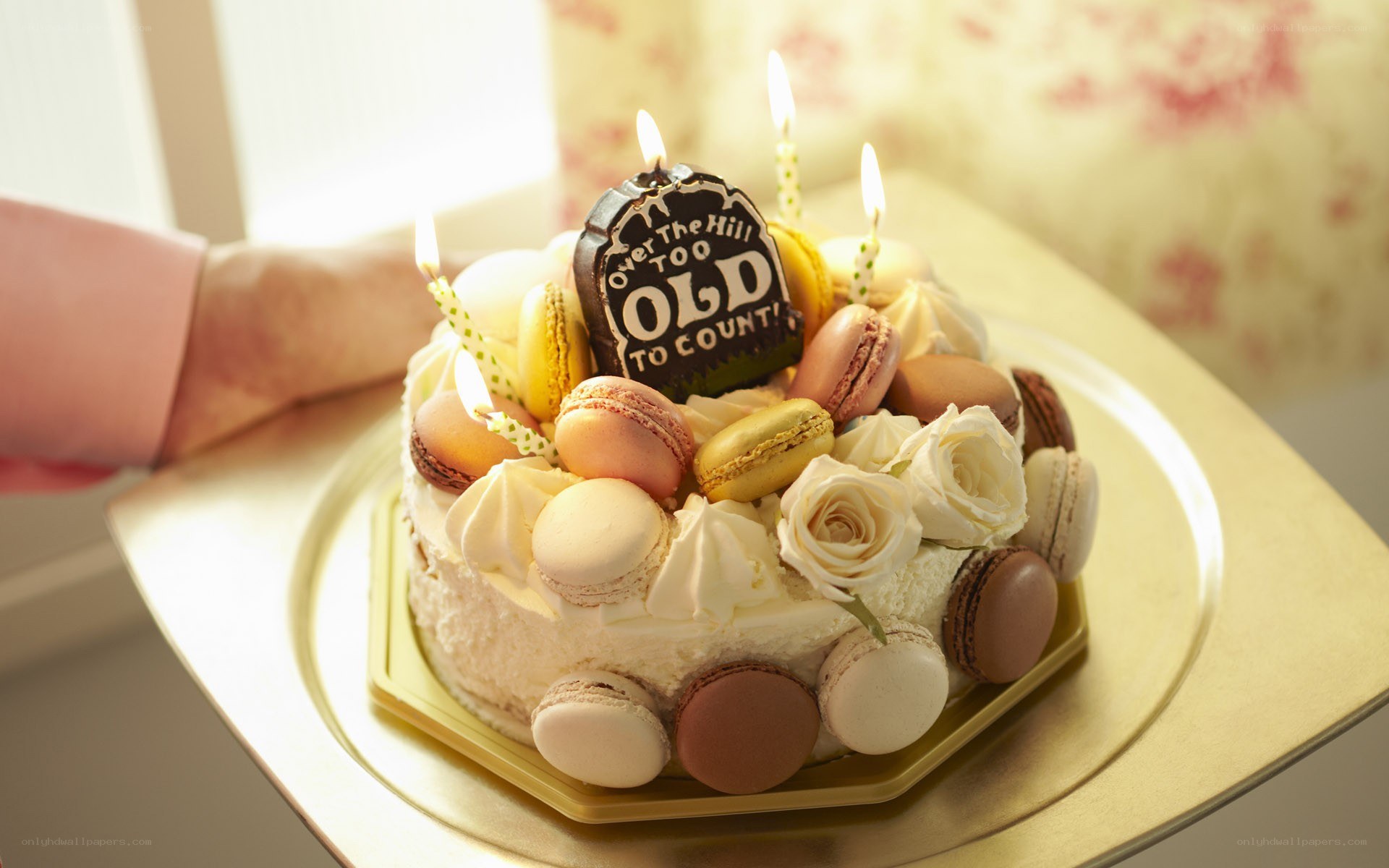 birthday cake with candles