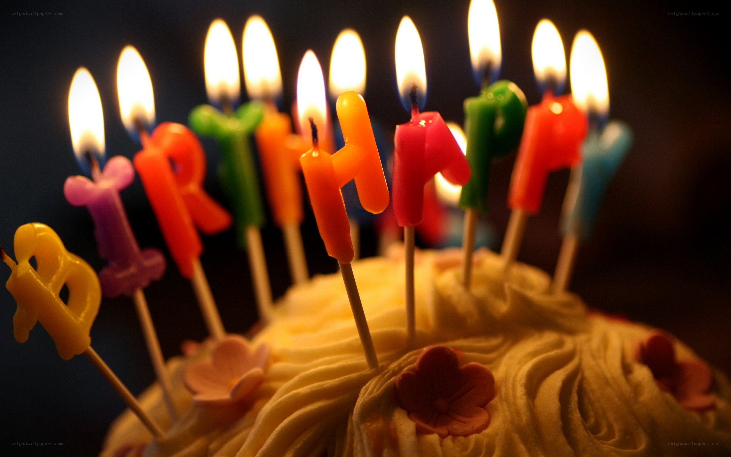 birthday cake with candles