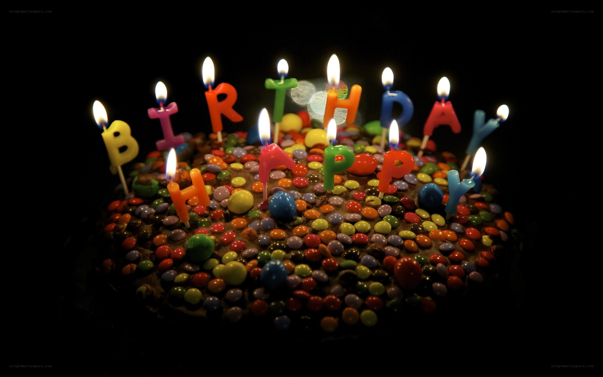 birthday cake with candles