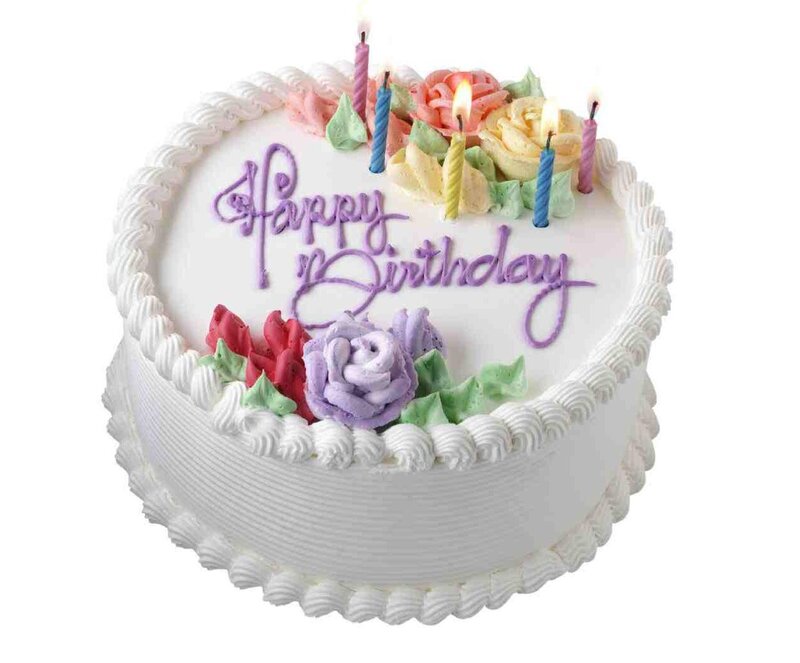 birthday cake with candles