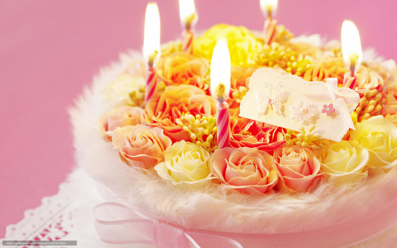 birthday cake with candles