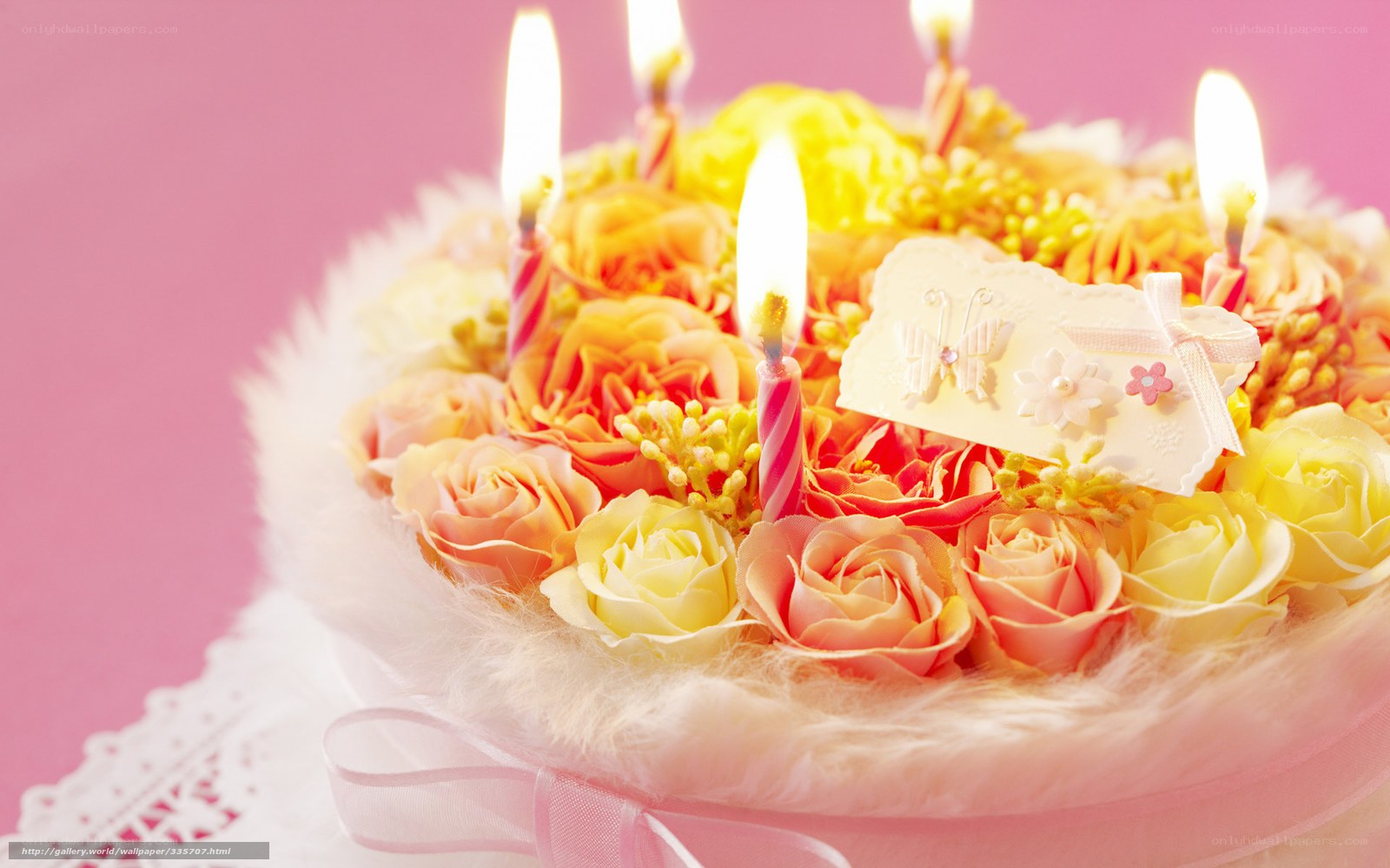 birthday cake with candles