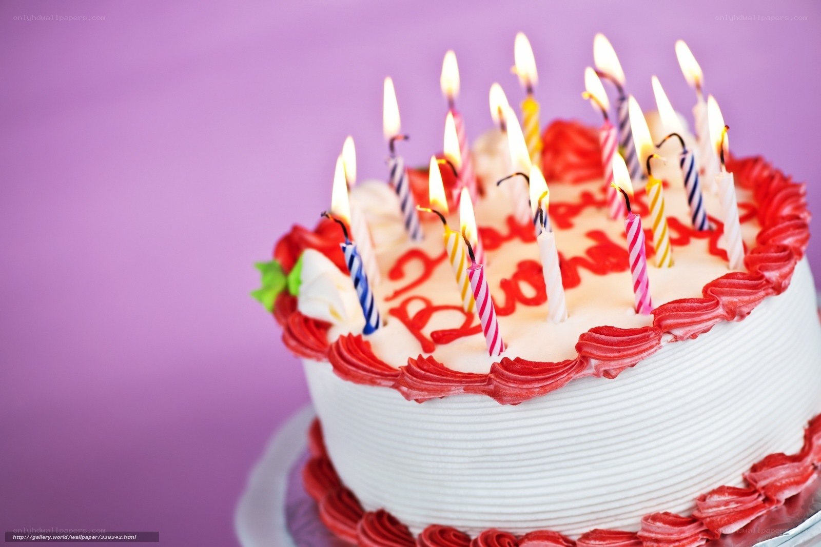 birthday cake with candles