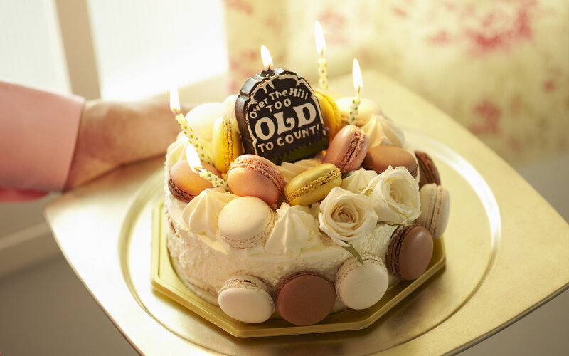 Birthday Cake with Candles — White, Celebratory, Afternoon