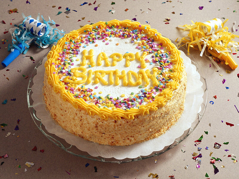 birthday cake with sprinkles