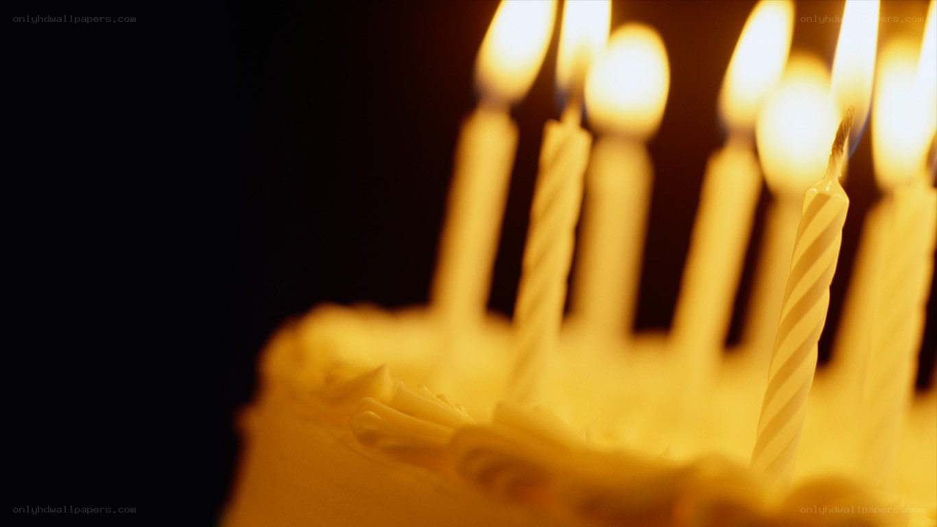 birthday candles on cake