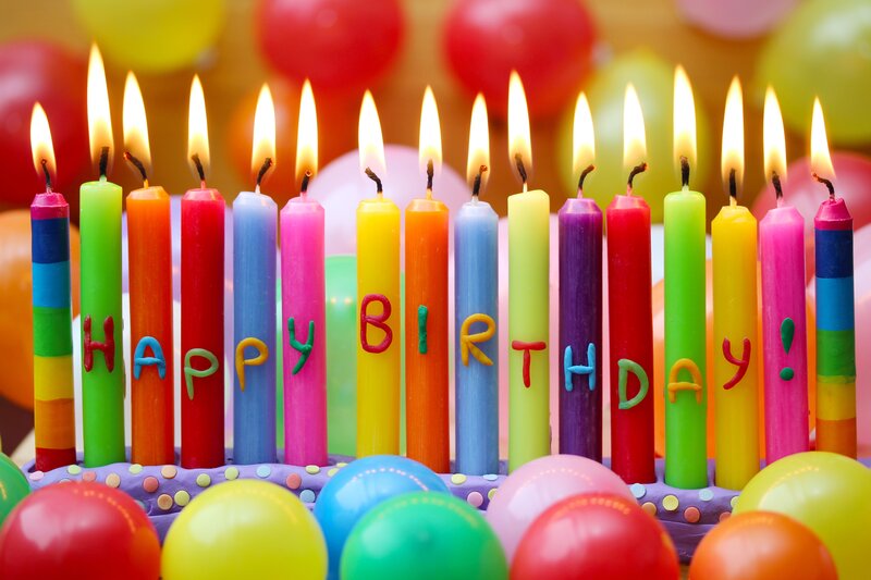 Birthday Candles on Cake — Red