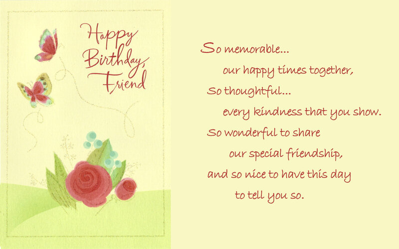Birthday Card with Flowers — Yellow