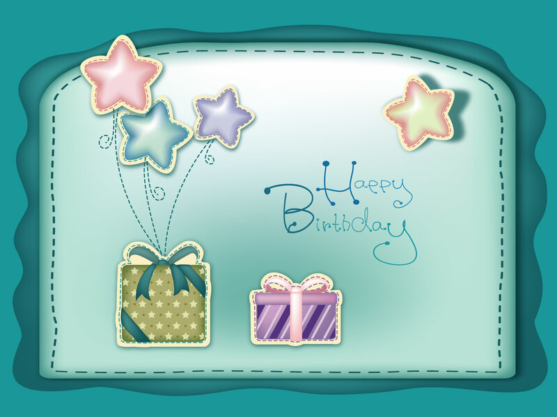 Birthday Card with Gifts