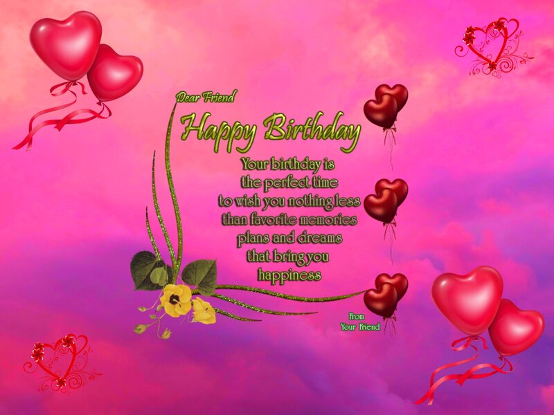 Birthday Card with Hearts