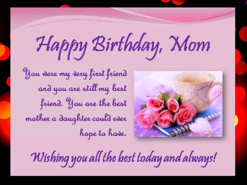Birthday Card with Roses — Pink