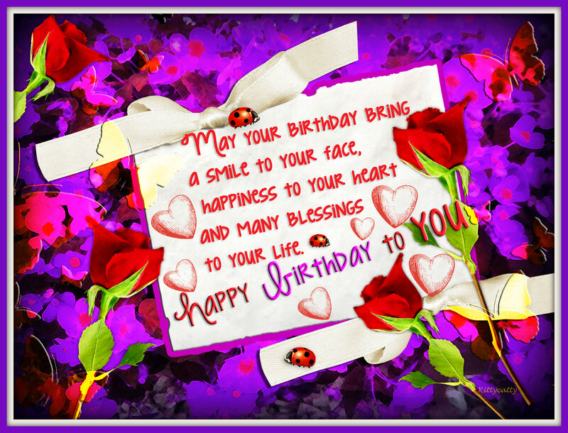 Birthday Card with Roses