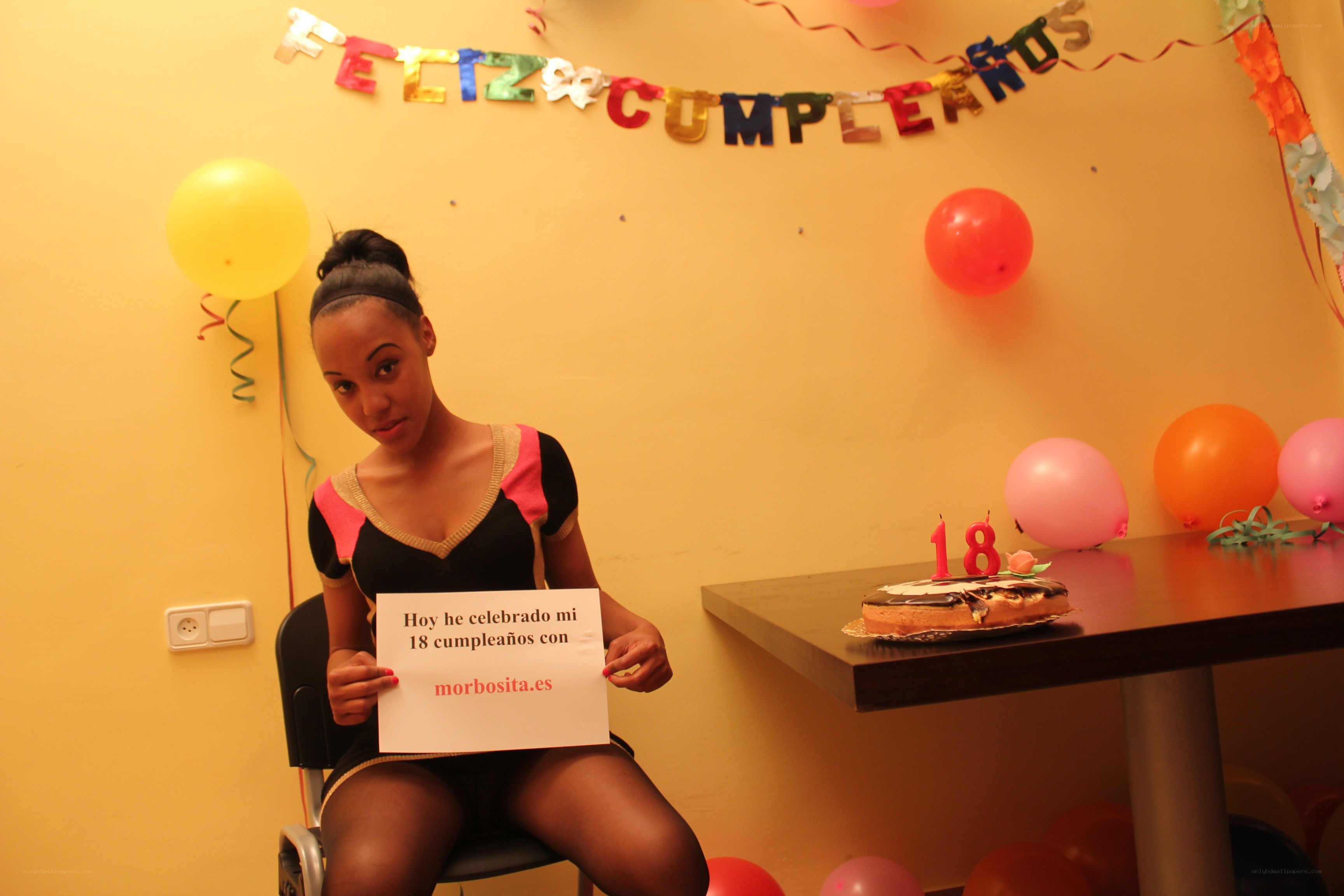 Birthday celebration with cake