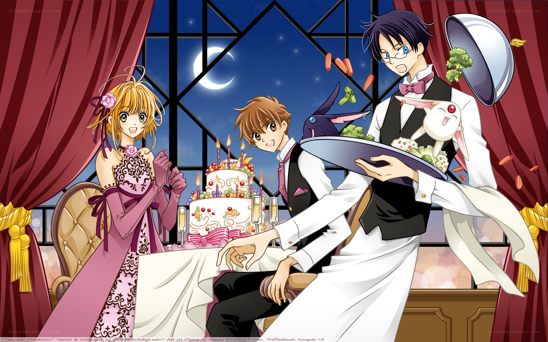Birthday celebration with magical characters