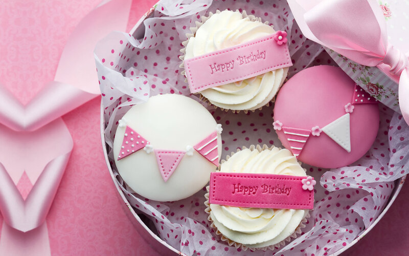 Birthday Cupcakes in Box