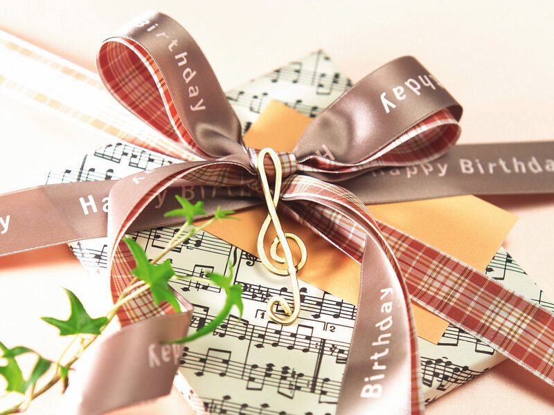 Birthday gift with music theme