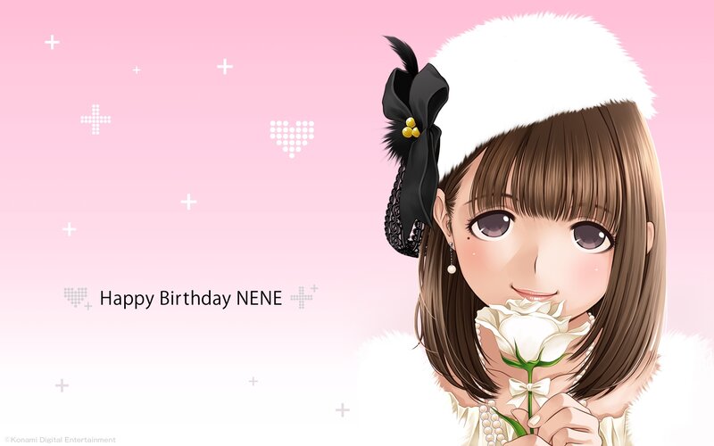 Birthday girl with white rose