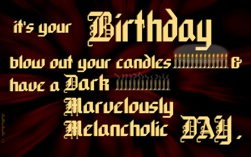 Birthday Greeting Card — Black, Dramatic