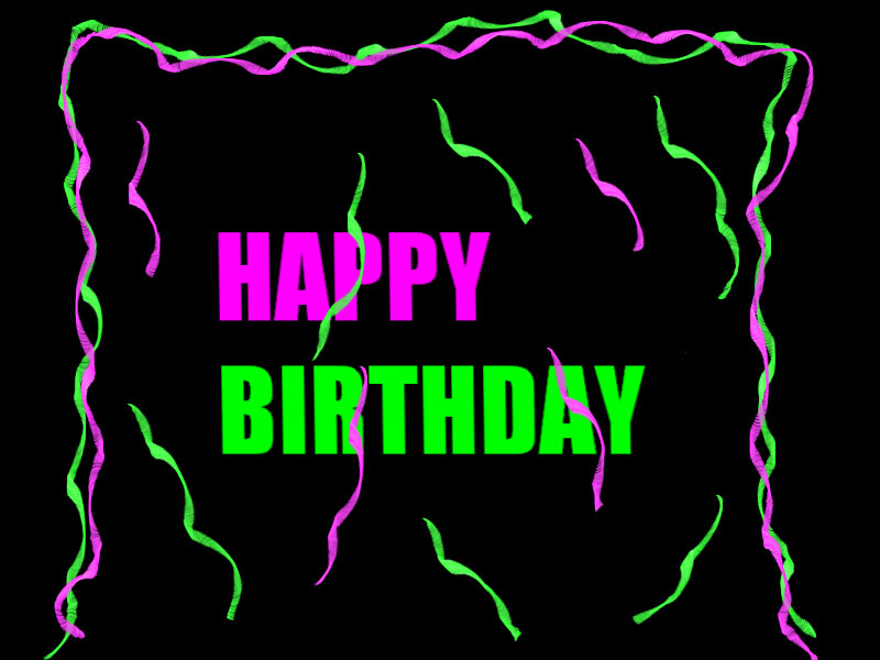 Birthday Greeting Card — Black