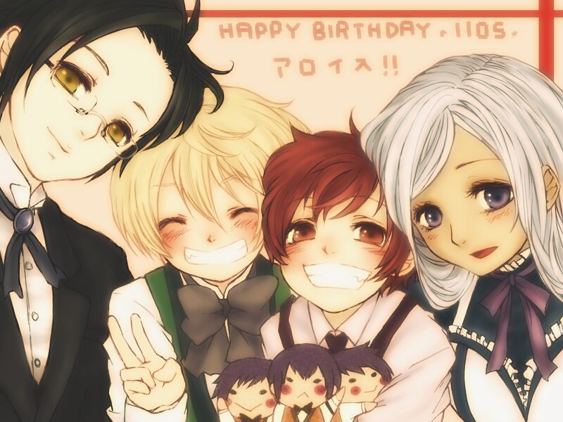 birthday illustration of anime characters