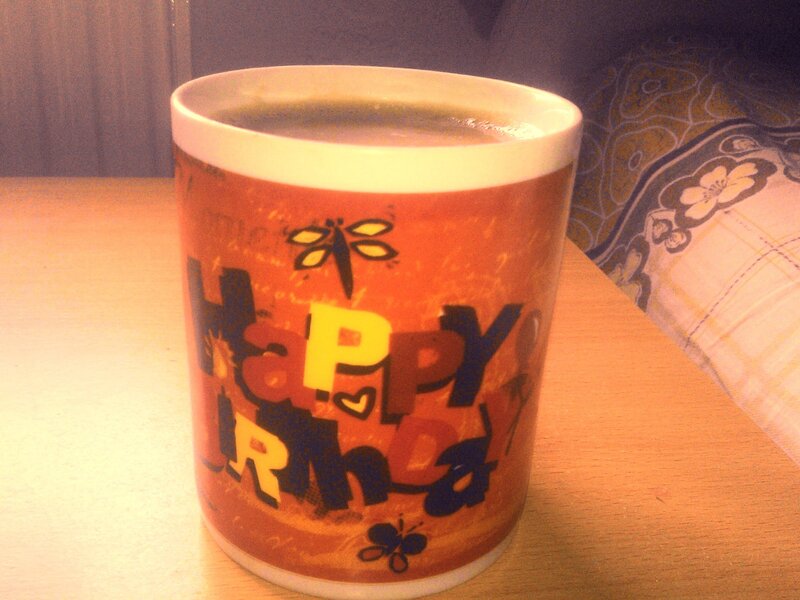 Birthday Mug on Table