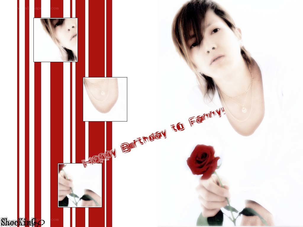 birthday tribute with red rose