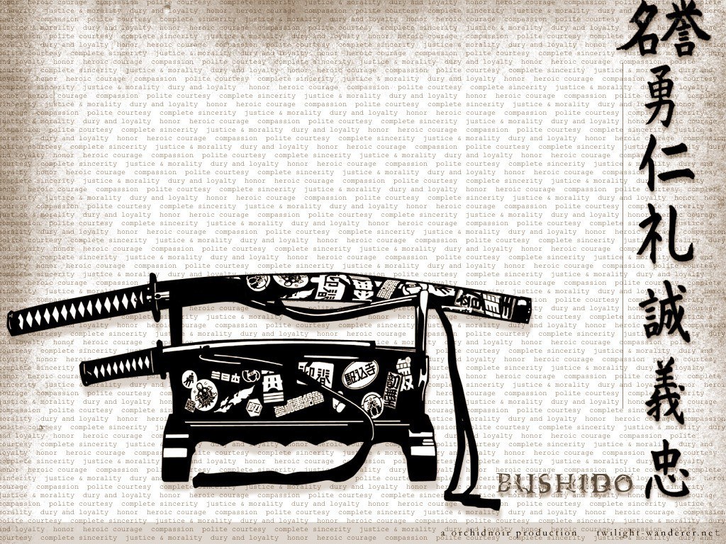 Bishido character with swords