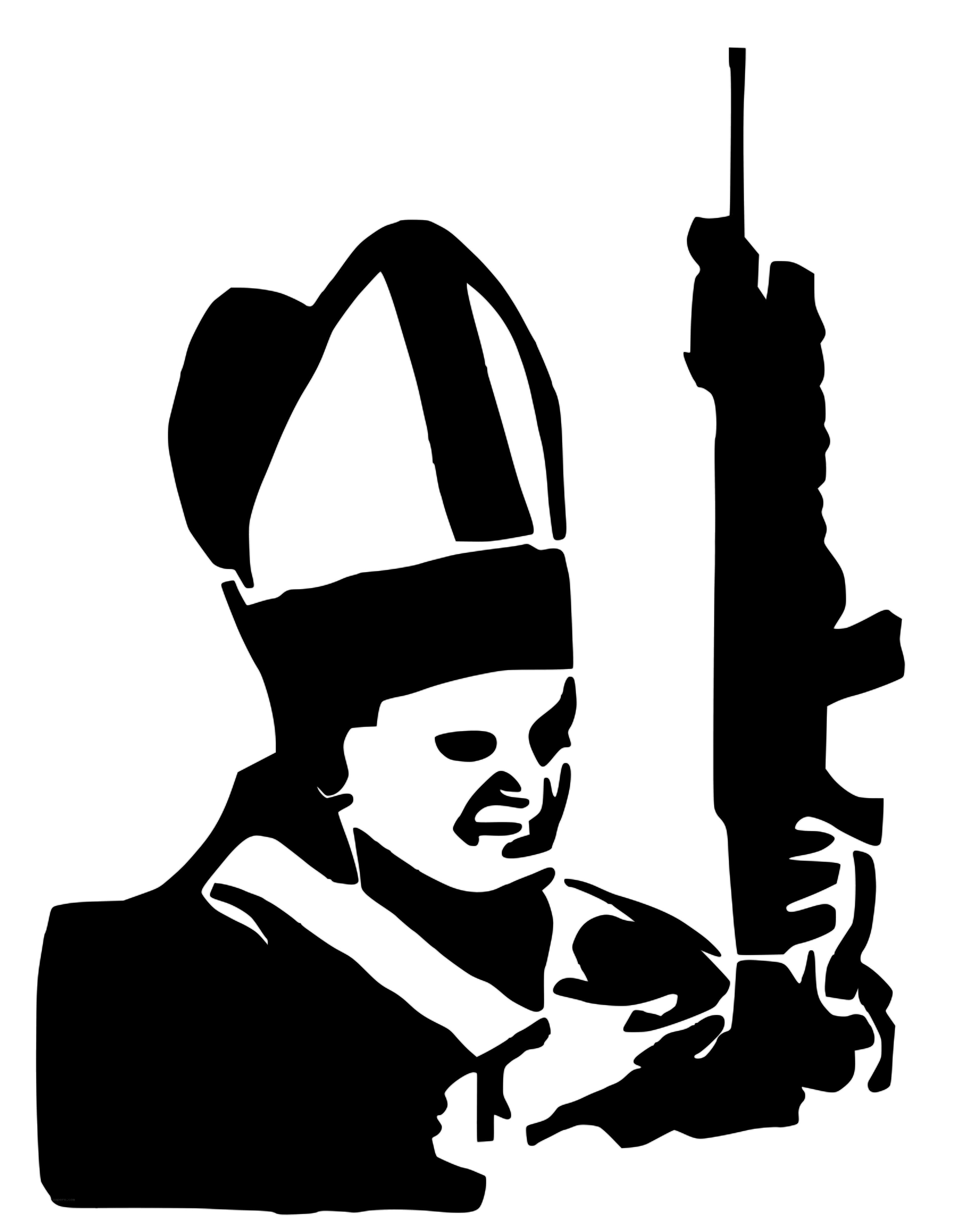 bishop with rifle silhouette