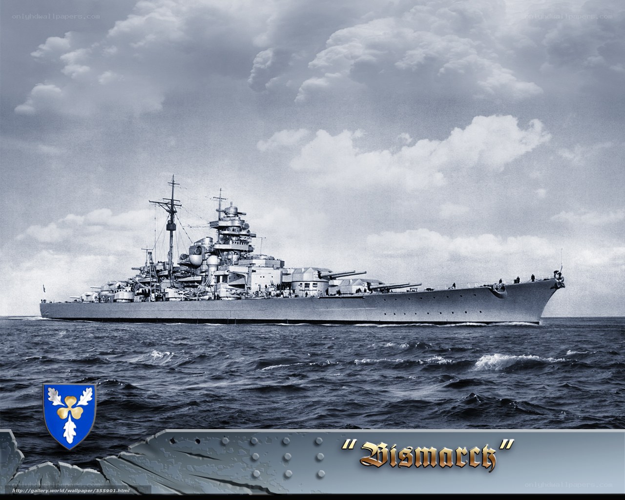 Bismarck battleship at sea