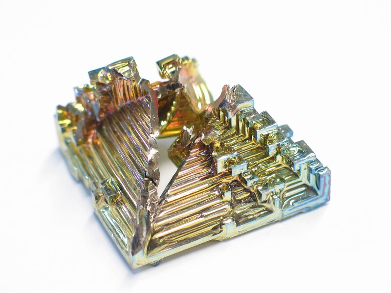 Bismuth Crystal Formation — Gold, Scientific