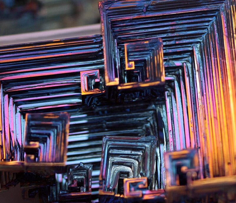 Bismuth Crystal Formation — Purple