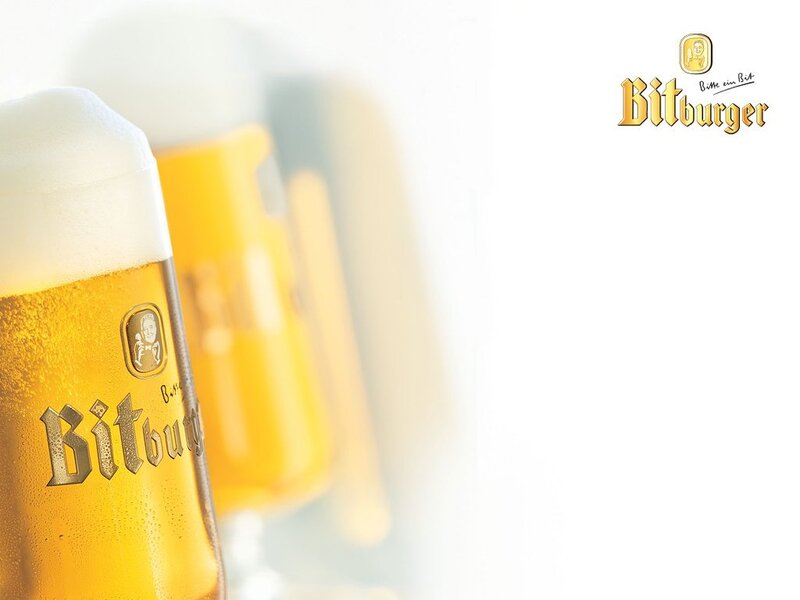 Bitburger beer glasses