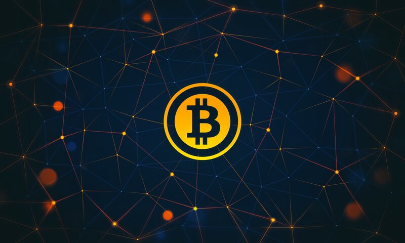 Bitcoin Logo on Network