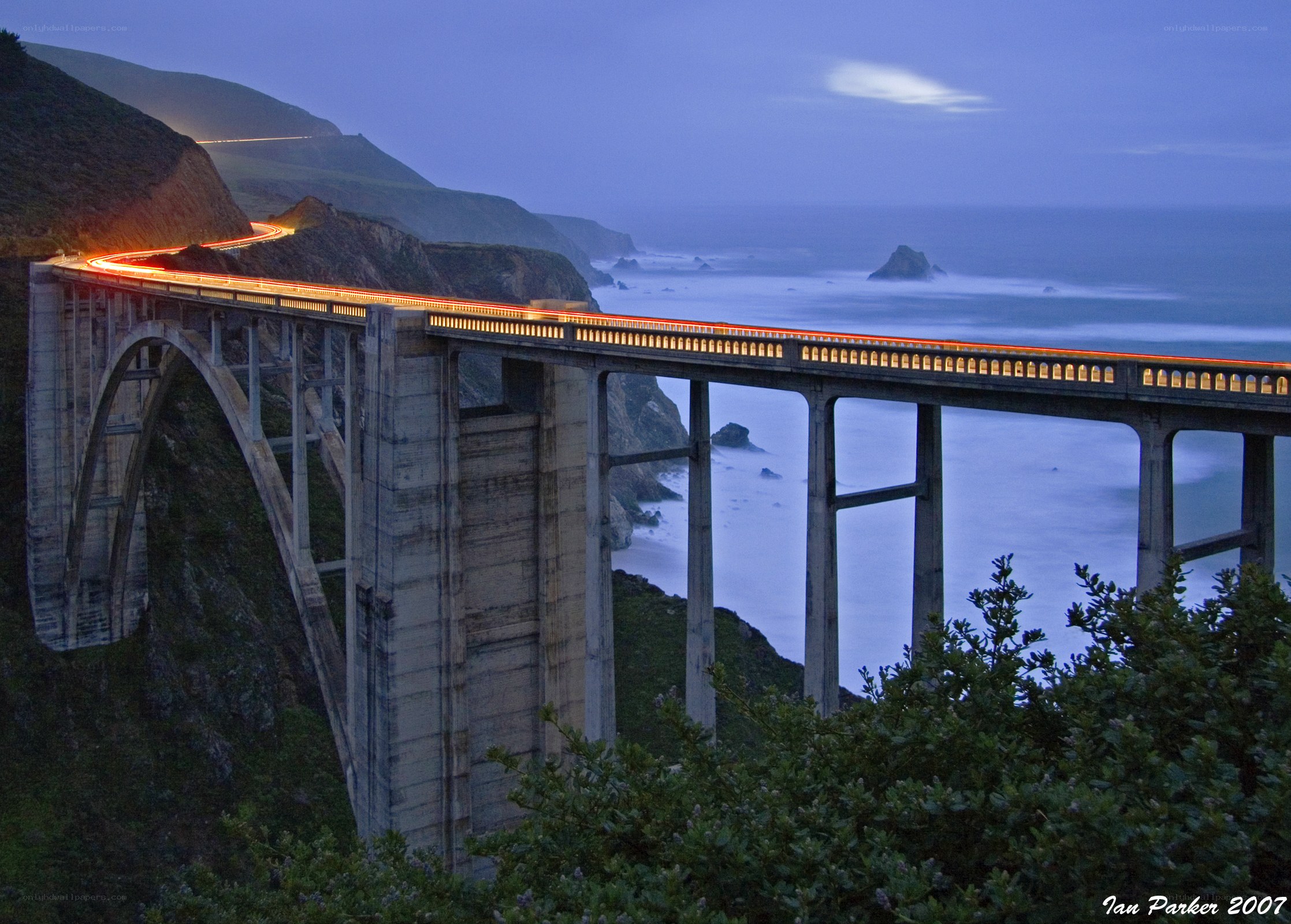 Bixby Creek Bridge at dusk