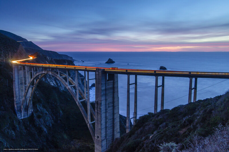 Bixby Creek Bridge at dusk