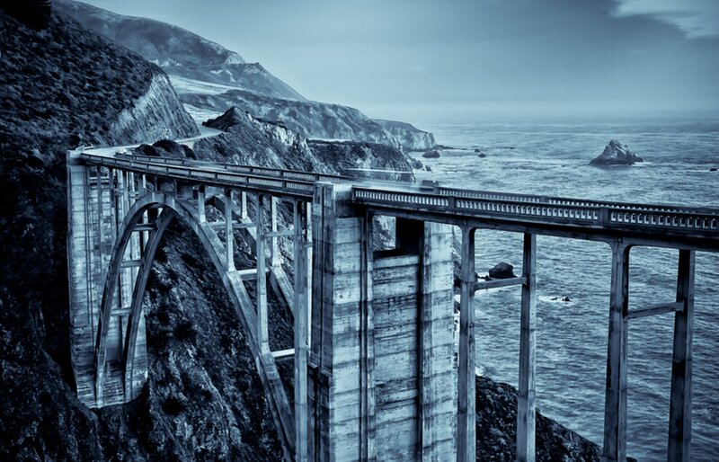 Bixby Creek Bridge — Blue, Dramatic