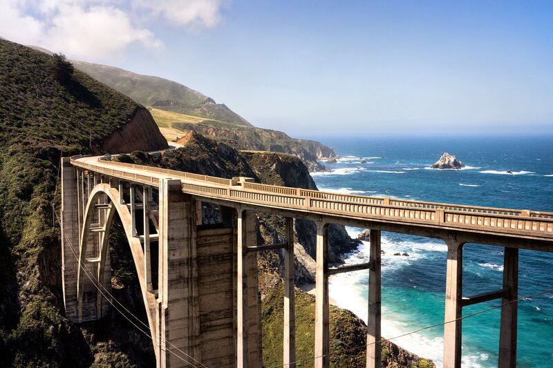 Bixby Creek Bridge — Blue, Serene, Afternoon, Photograph, Ocean